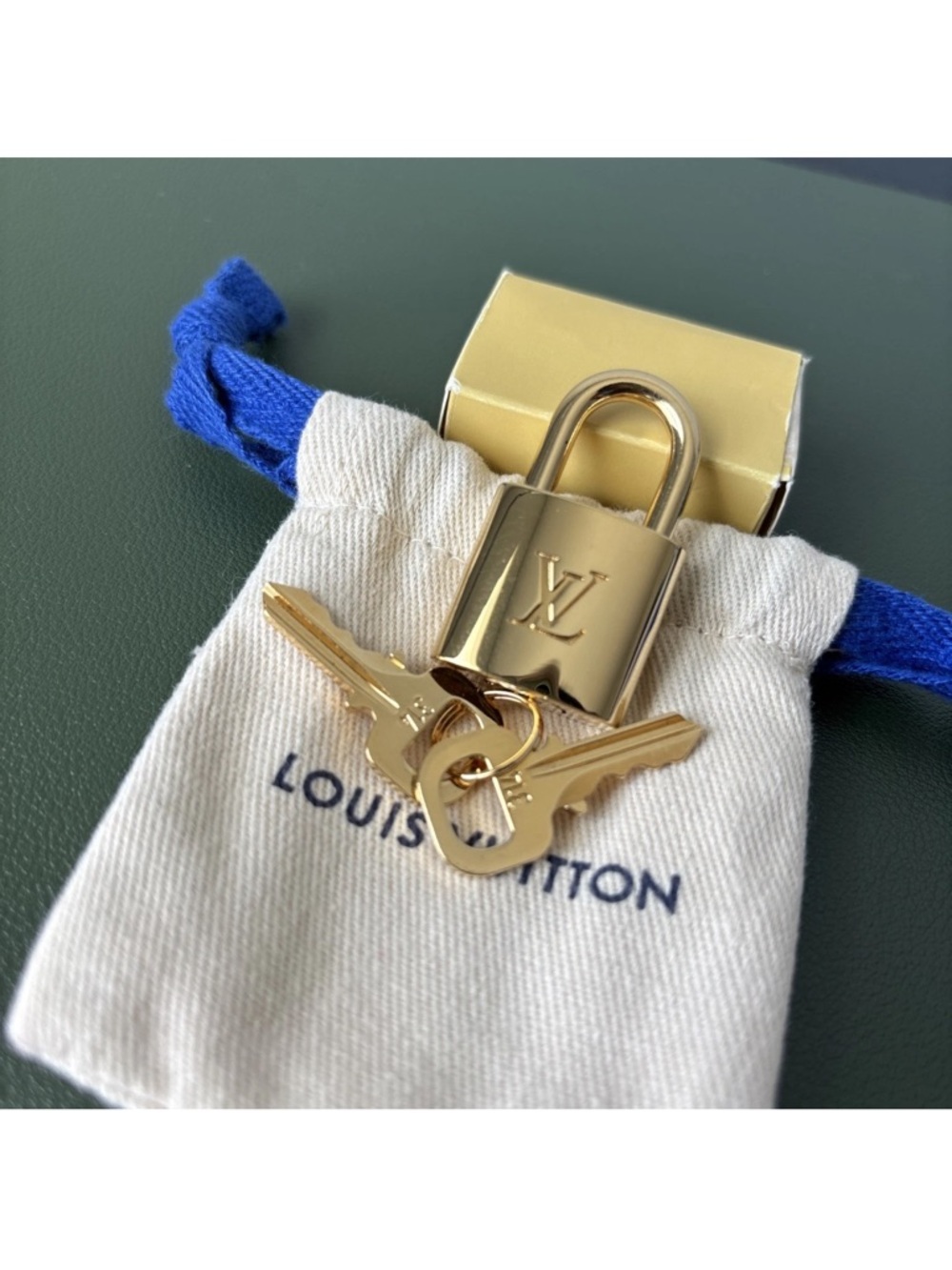 Authentic Louis Vuitton Gold Padlock with Key Set #314 - Picture 7 of 12